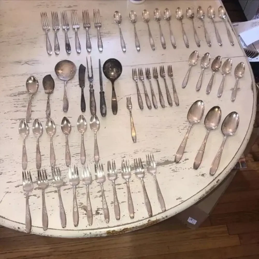 Vintage Rogers Bros 1847 Silverware Set of 60 Pieces AMBASSADOR Silverplate